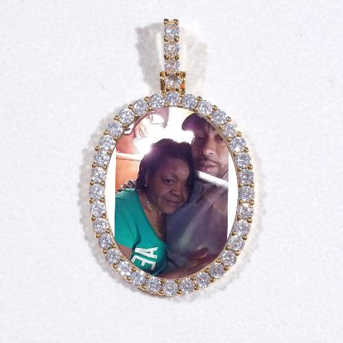 3D Oval Custom Picture Pendant
