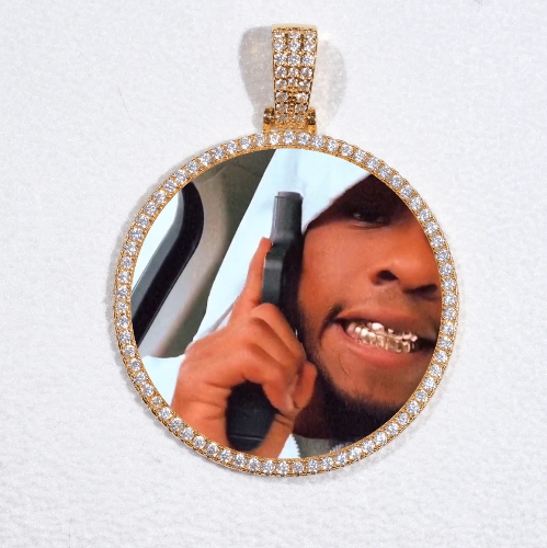 MEDIUM 3D CIRCLE CUSTOM PICTURE PENDANT
