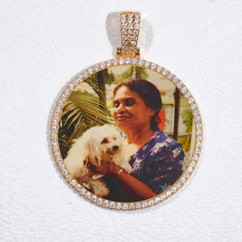 MEDIUM 3D CIRCLE CUSTOM PICTURE PENDANT