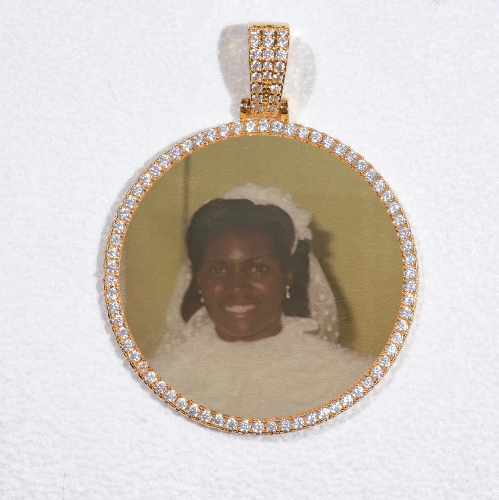 MEDIUM 3D CIRCLE CUSTOM PICTURE PENDANT