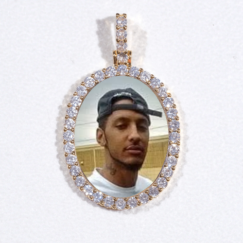 3D Oval Custom Picture Pendant