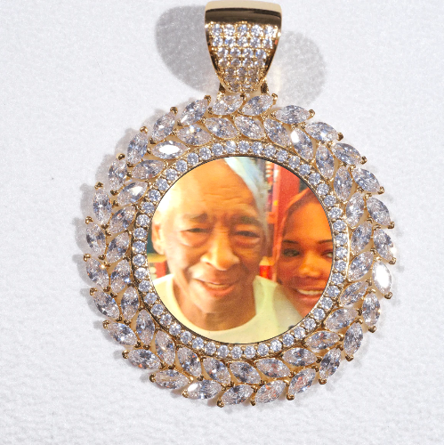 Large 3D Wheat Ear Custom Picture Pendant