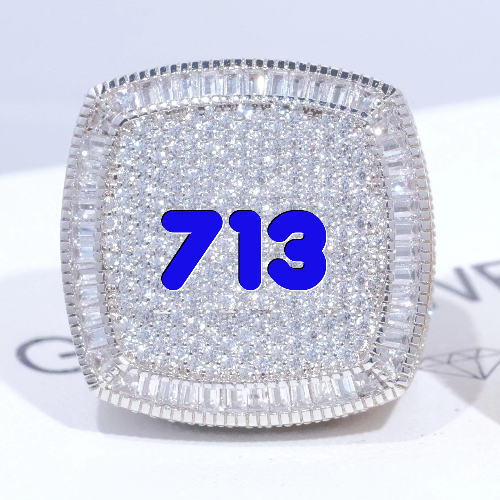 CUSTOM LETTER 3D ICED RING