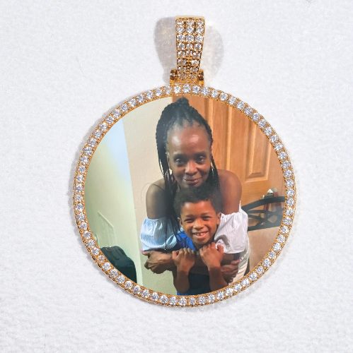 MEDIUM 3D CIRCLE CUSTOM PICTURE PENDANT
