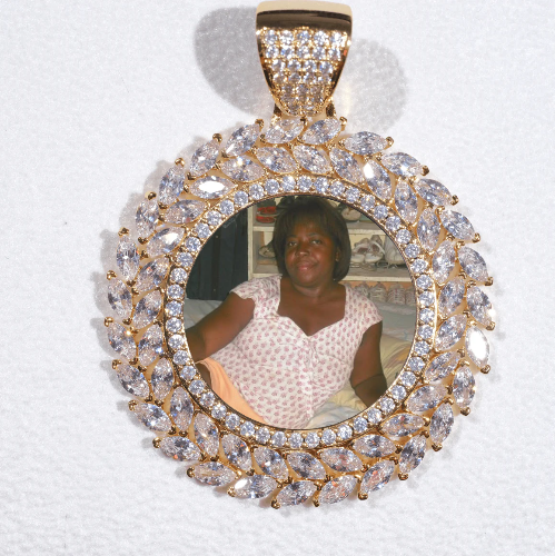 Large 3D Wheat Ear Custom Picture Pendant