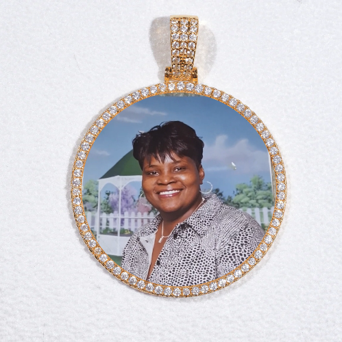 MEDIUM 3D CIRCLE CUSTOM PICTURE PENDANT