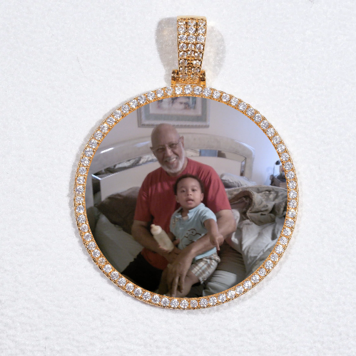 MEDIUM 3D CIRCLE CUSTOM PICTURE PENDANT