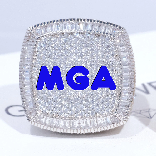 CUSTOM LETTER 3D ICED RING