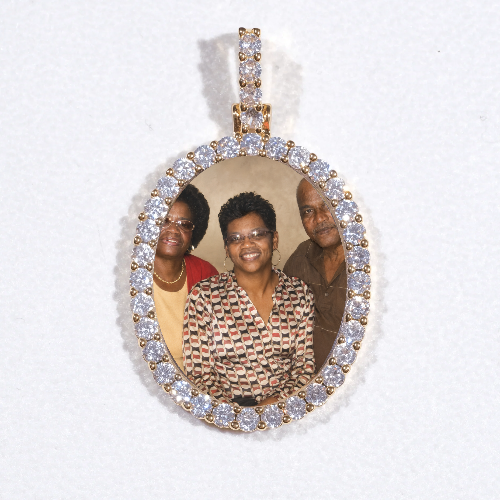 3D Oval Custom Picture Pendant