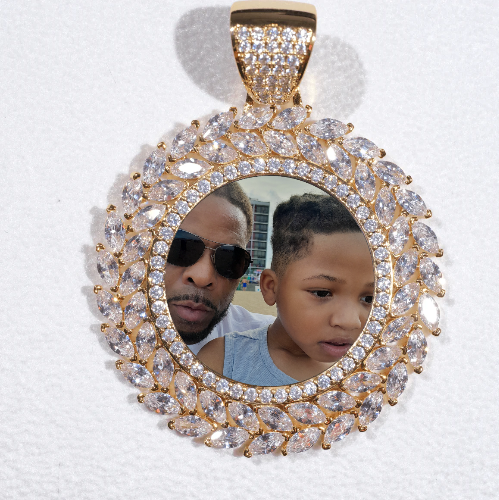 Large 3D Wheat Ear Custom Picture Pendant