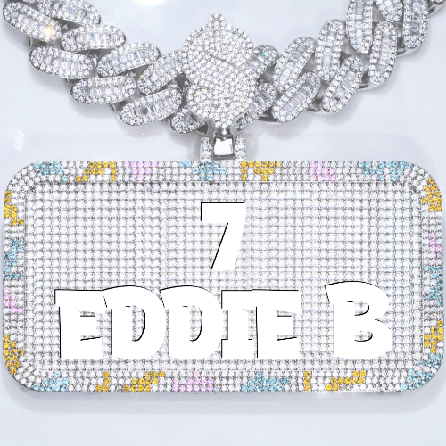 CUSTOM LETTER NECKLACE 3D COLORFUL SQUARE