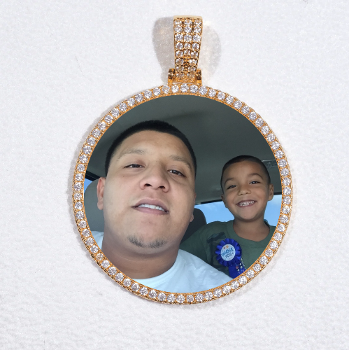 MEDIUM 3D CIRCLE CUSTOM PICTURE PENDANT