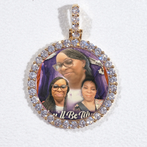 3D CIRCLE CUSTOM PICTURE PENDANT SMALL SIZE
