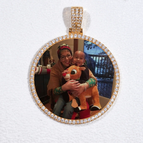 MEDIUM 3D CIRCLE CUSTOM PICTURE PENDANT