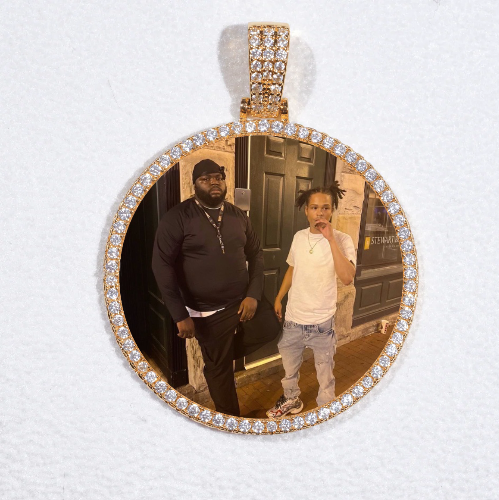 MEDIUM 3D CIRCLE CUSTOM PICTURE PENDANT