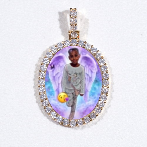 3D Oval Custom Picture Pendant