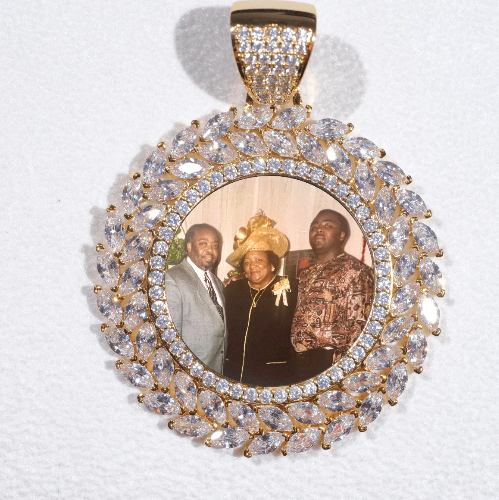 Large 3D Wheat Ear Custom Picture Pendant
