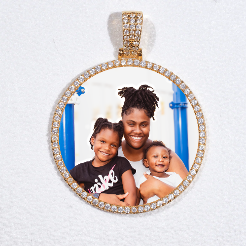 MEDIUM 3D CIRCLE CUSTOM PICTURE PENDANT