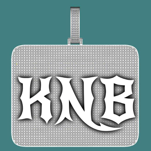 CUSTOM LETTER NECKLACE 3D BIG SQUARE
