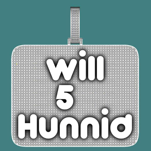 CUSTOM LETTER NECKLACE 3D BIG SQUARE
