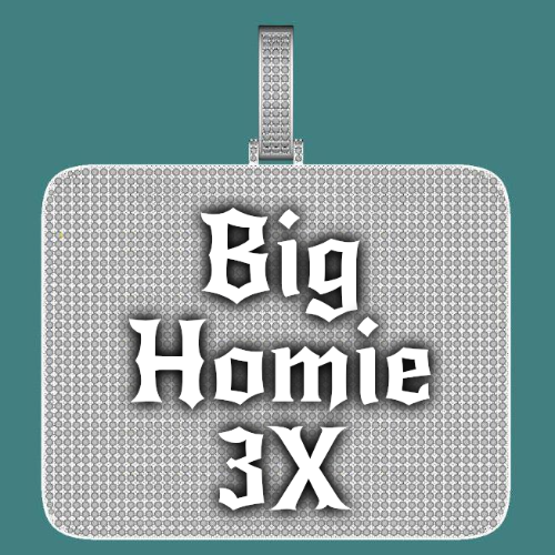 CUSTOM LETTER NECKLACE 3D BIG SQUARE