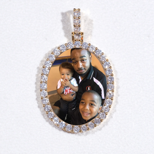 3D Oval Custom Picture Pendant