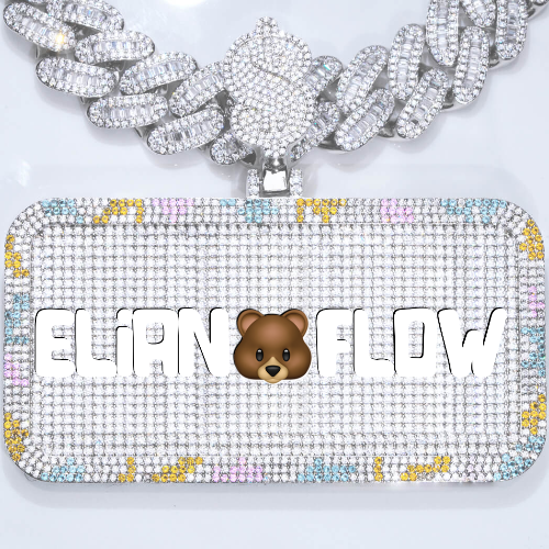 CUSTOM LETTER NECKLACE 3D COLORFUL SQUARE