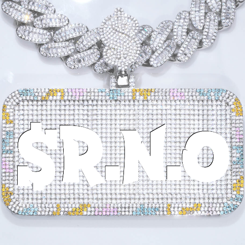CUSTOM LETTER NECKLACE 3D COLORFUL SQUARE