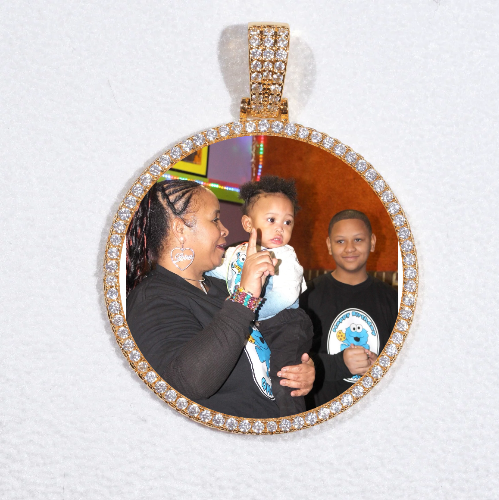 MEDIUM 3D CIRCLE CUSTOM PICTURE PENDANT