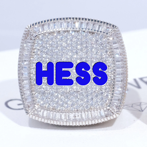 CUSTOM LETTER 3D ICED RING