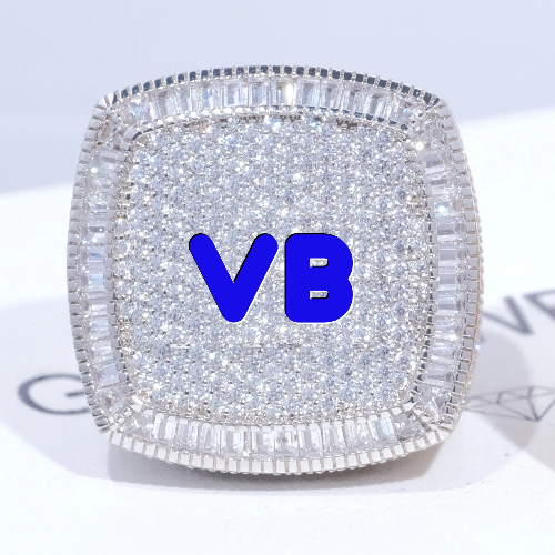 CUSTOM LETTER 3D ICED RING