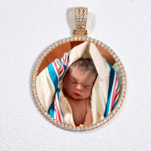 MEDIUM 3D CIRCLE CUSTOM PICTURE PENDANT