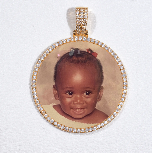 MEDIUM 3D CIRCLE CUSTOM PICTURE PENDANT