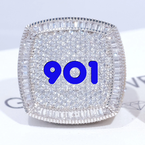 CUSTOM LETTER 3D ICED RING
