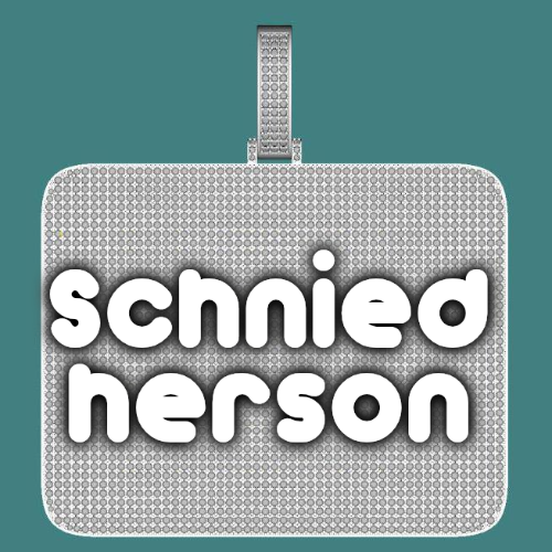 CUSTOM LETTER NECKLACE 3D BIG SQUARE