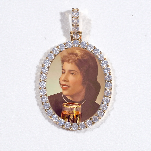 3D Oval Custom Picture Pendant