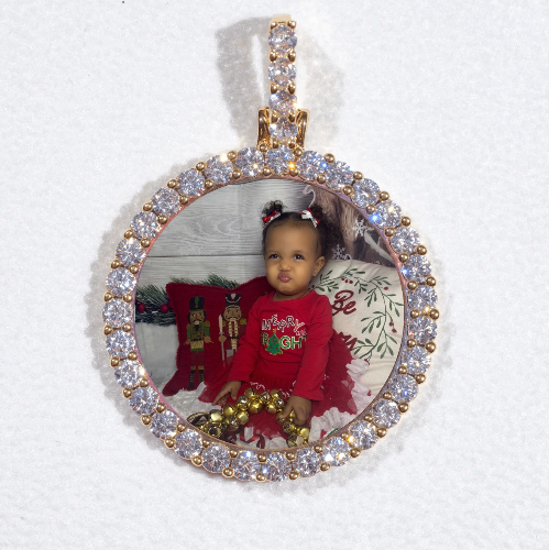 3D CIRCLE CUSTOM PICTURE PENDANT SMALL SIZE