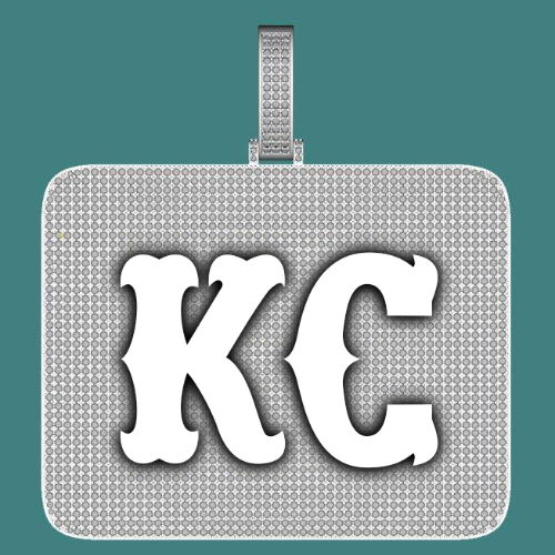 CUSTOM LETTER NECKLACE 3D BIG SQUARE