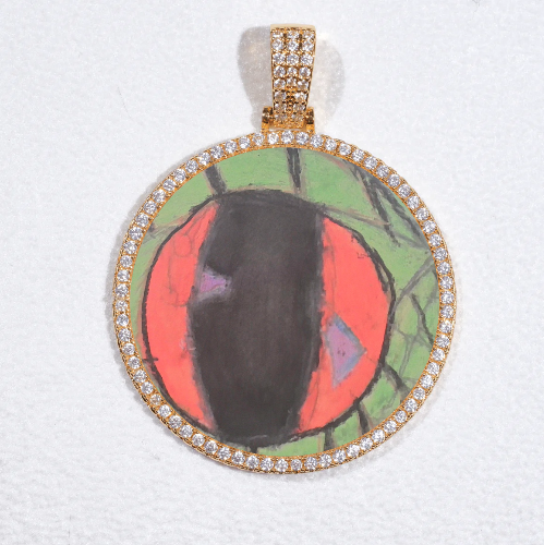 MEDIUM 3D CIRCLE CUSTOM PICTURE PENDANT