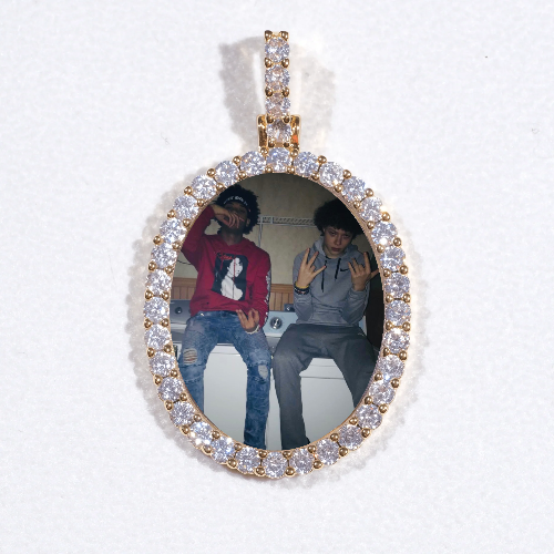 3D Oval Custom Picture Pendant