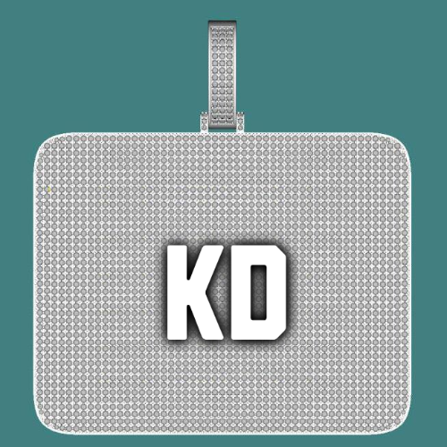 CUSTOM LETTER NECKLACE 3D BIG SQUARE