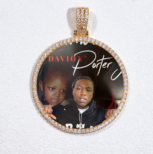 MEDIUM 3D CIRCLE CUSTOM PICTURE PENDANT