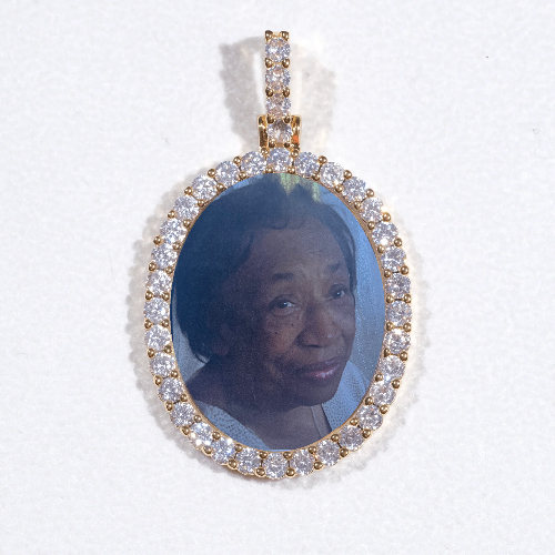 3D Oval Custom Picture Pendant