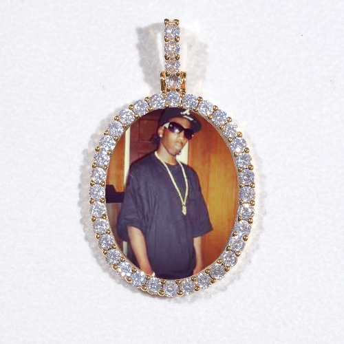 3D Oval Custom Picture Pendant