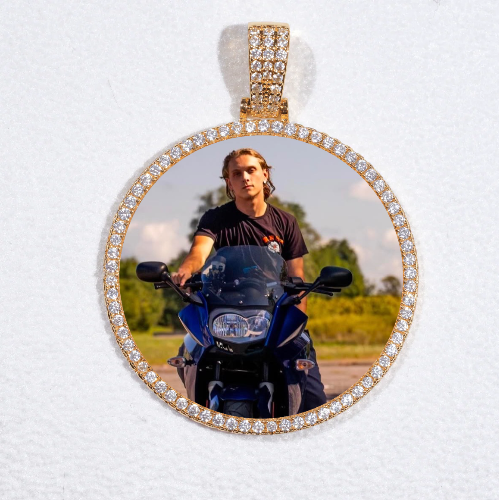 MEDIUM 3D CIRCLE CUSTOM PICTURE PENDANT