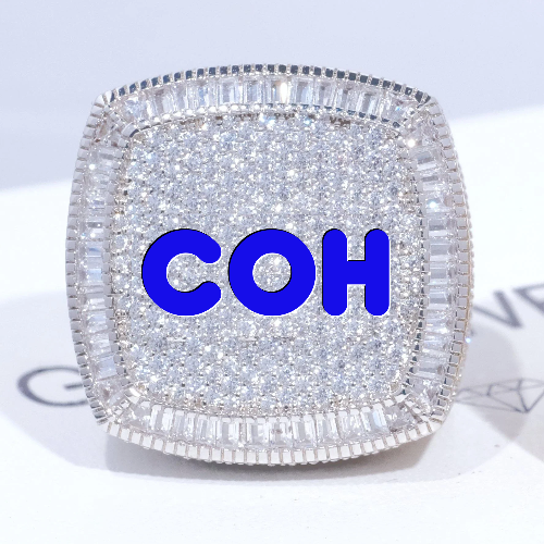 CUSTOM LETTER 3D ICED RING