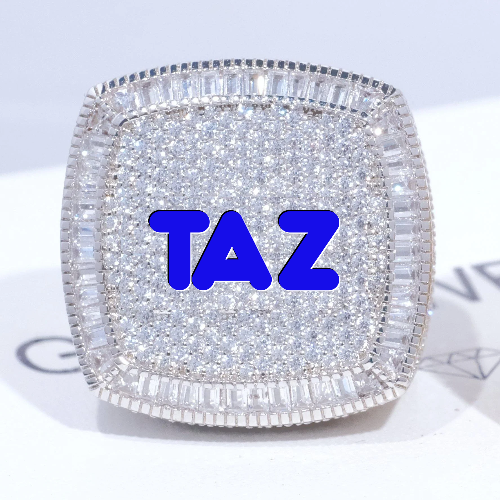 CUSTOM LETTER 3D ICED RING