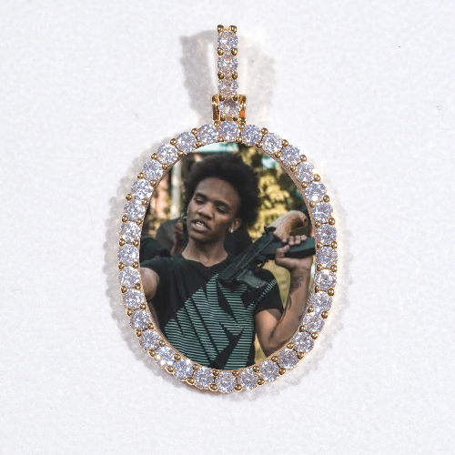 3D Oval Custom Picture Pendant