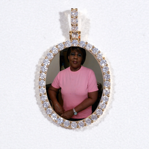 3D Oval Custom Picture Pendant
