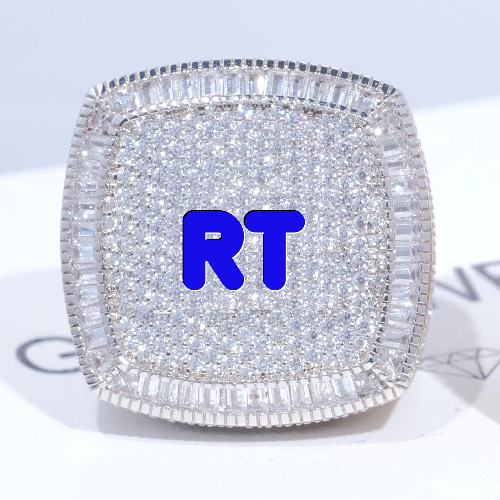 CUSTOM LETTER 3D ICED RING